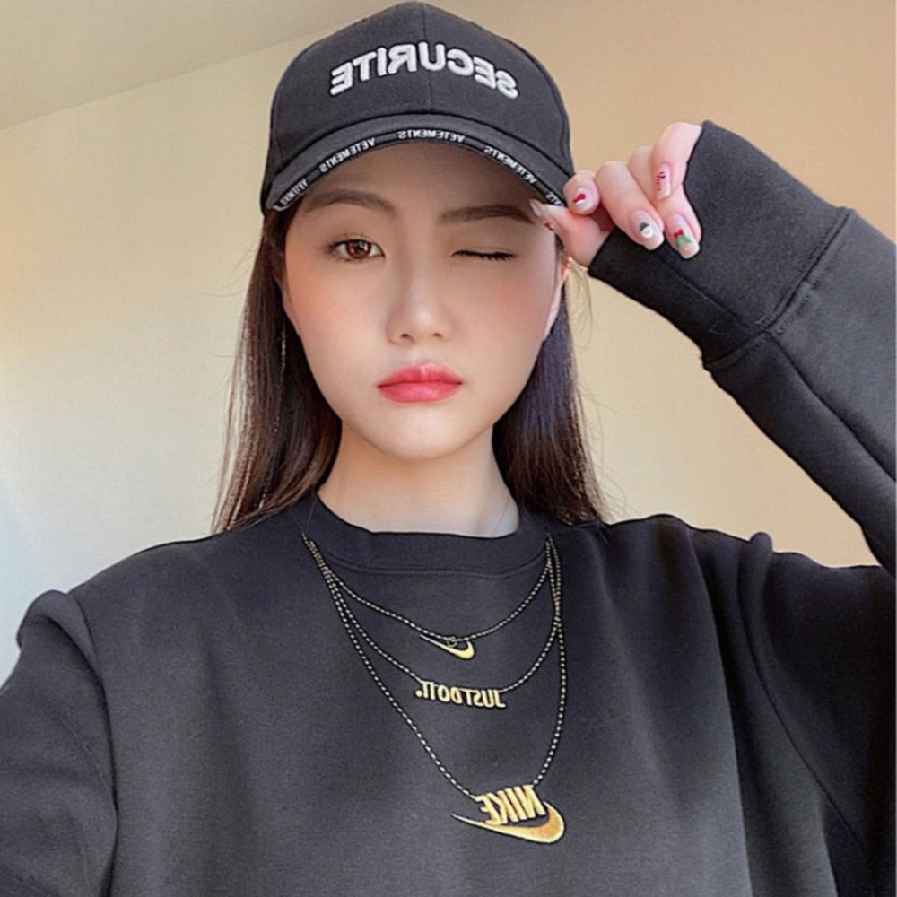 Nike Crewneck with Embroidered Chain Design